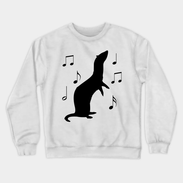 Cute Ferret Dancing to Music Crewneck Sweatshirt by PenguinCornerStore